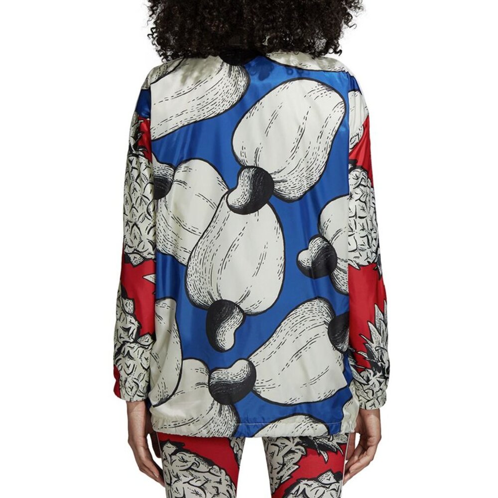 Adidas x Farm Rio Windbreaker Jacket Tropical Print Monstera Pineapple - Picture 2 of 16